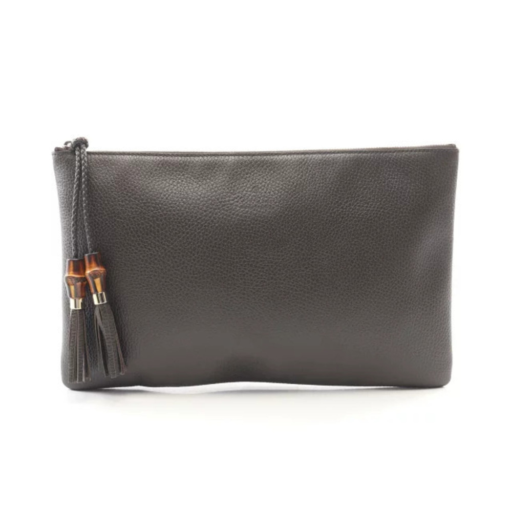 Gucci Bamboo Shoulder Bag Leather Brown